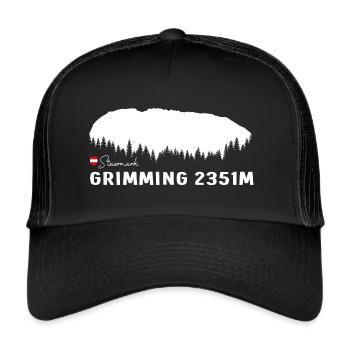Grimming Berg Steiermark Austria Austria Flag - Trucker Cap - black/black - Front