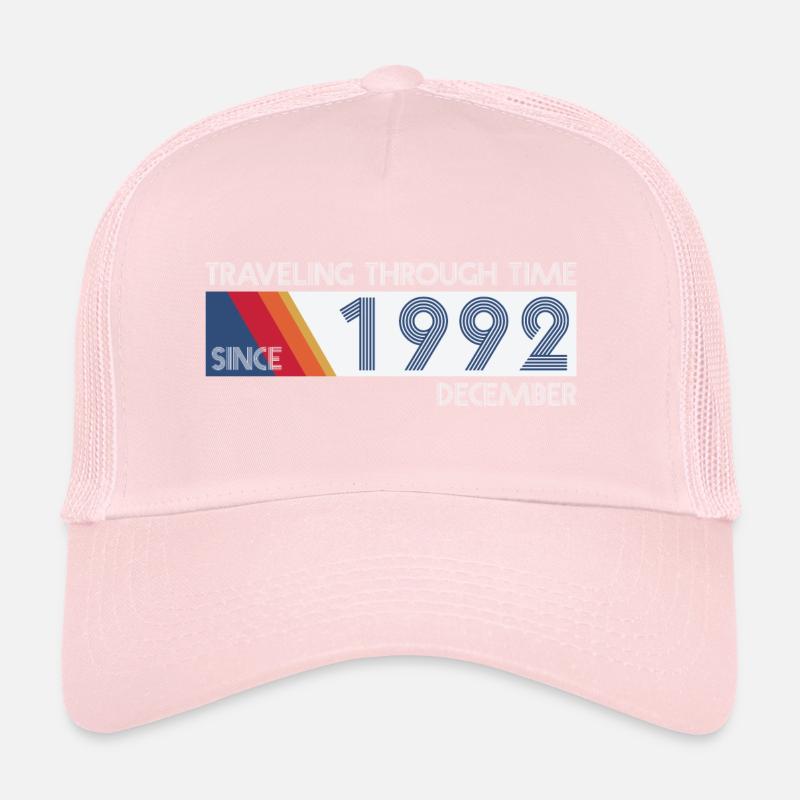 Conception drôle d'anniversaire de voyage dans le temps décembre 1992 Casquette trucker 