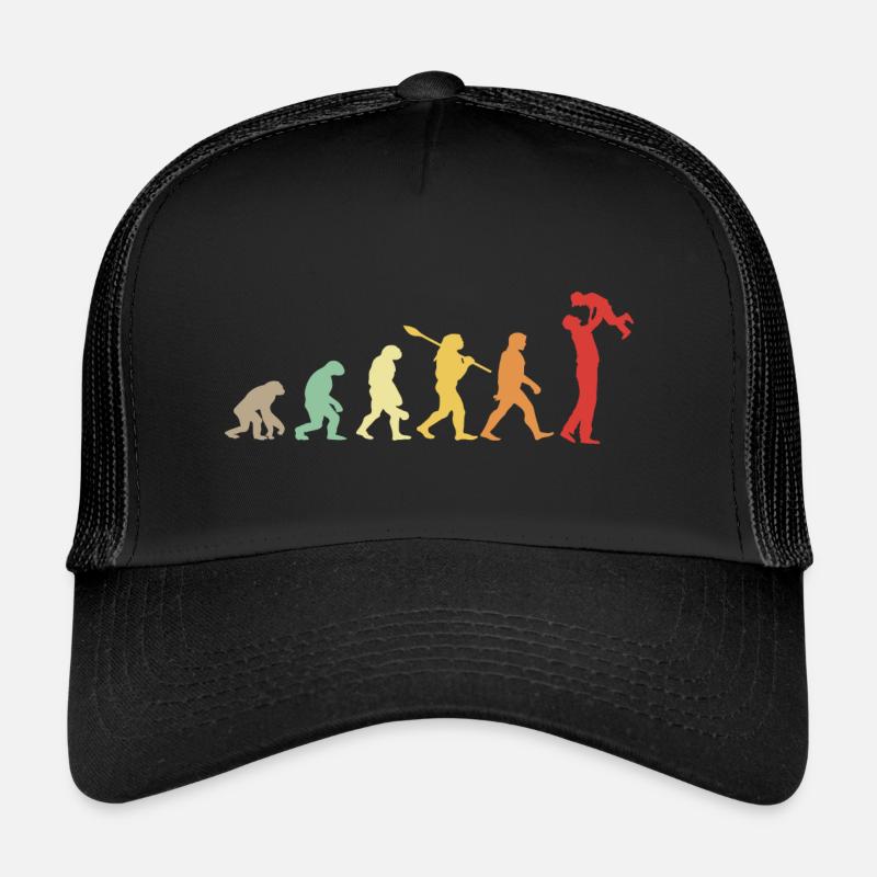 Évolution Darwin pour les Papas 👨‍👧‍👦 Casquette trucker 