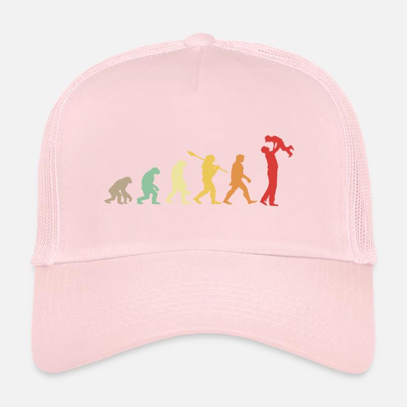 Évolution Darwin pour les Papas 👨‍👧‍👦 Casquette trucker 