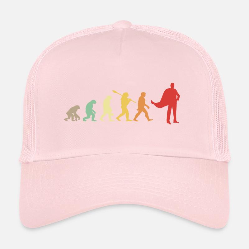Darwin-Evolution für Supermans 🦸 ♂️ Trucker Cap