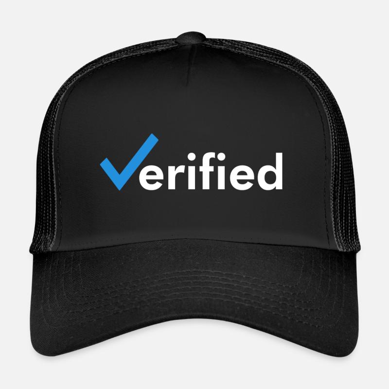 Verified - Verifiziert - Trucker Cap - Schwarz/Schwarz