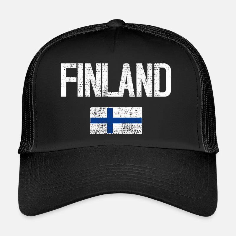 Finlande - Casquette trucker  - noir/noir