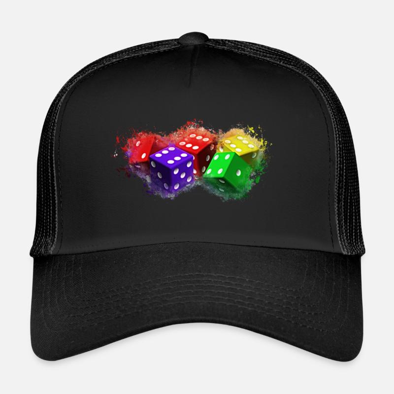 Dice game brightly glowing Trucker Cap