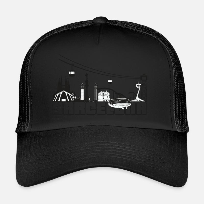 Toits de la ville de Barcelone Casquette trucker 