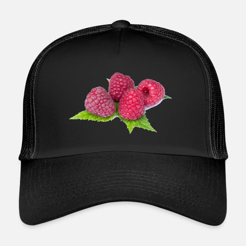 Himbeeren - Trucker Cap - Schwarz/Schwarz