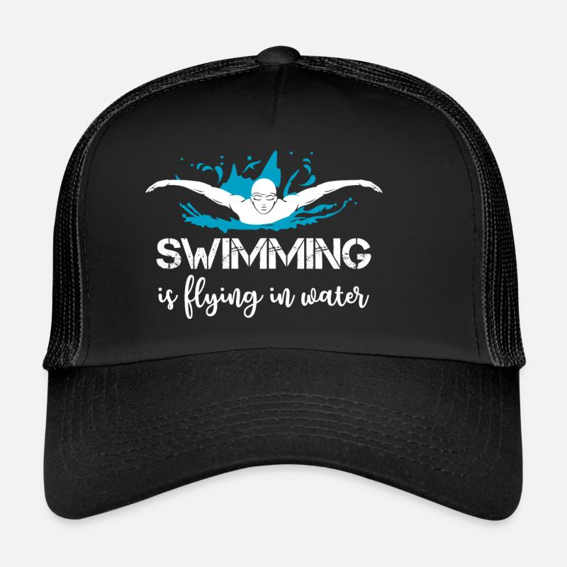 Natation - Casquette trucker  - noir/noir