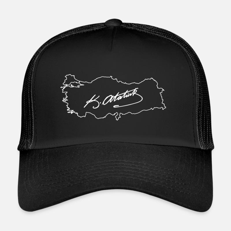 Kemal Atatürk - Trucker Cap - Schwarz/Schwarz