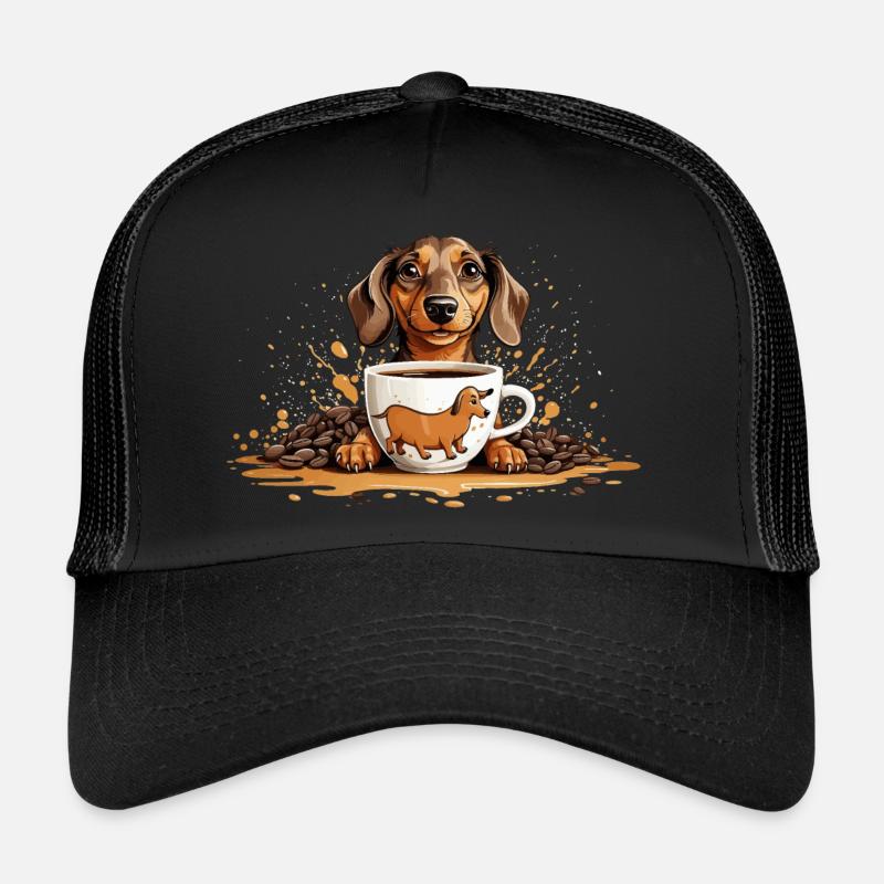 TECKEL À POIL COURT TECKEL CAFÉ TECKEL Casquette trucker 