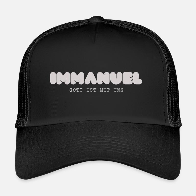 IMMANUEL - Trucker Cap - Schwarz/Schwarz