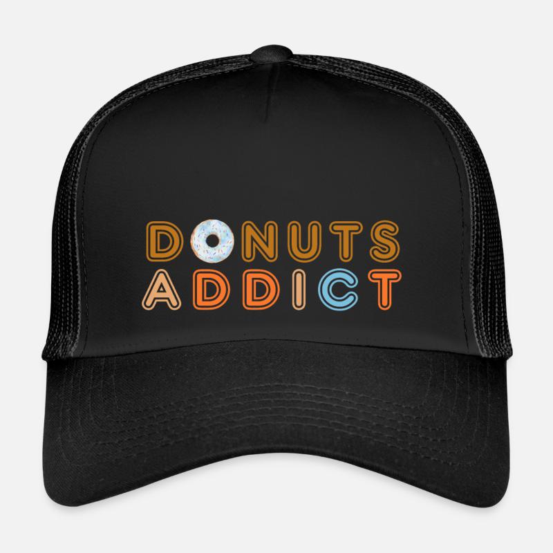 Donuts addict ice blue - Casquette trucker  - noir/noir