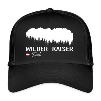 Wilder Kaiser Kaiserkrone Tirol Austria Österreich - Trucker Cap - black/black - Front