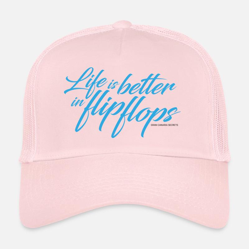 Life is better in flip flops - blue Trucker Cap