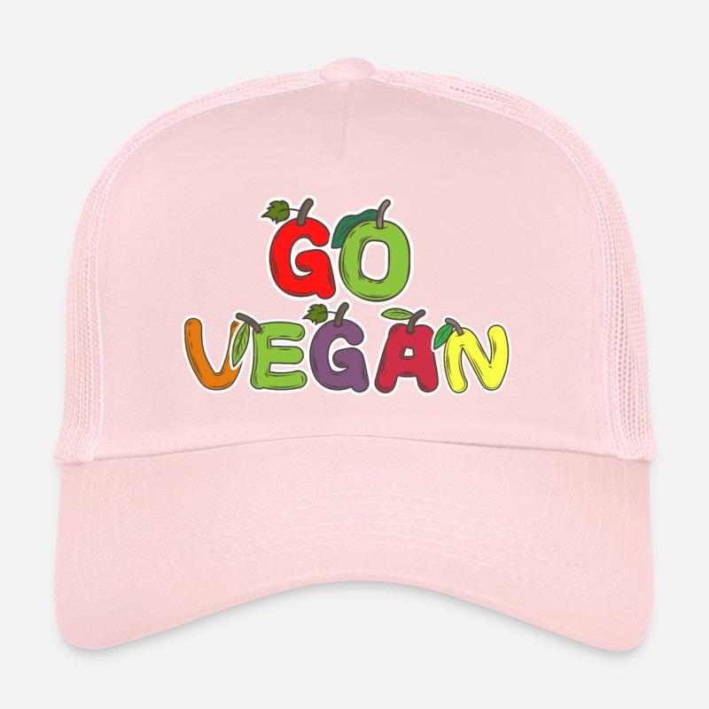 Go Vegan Früchte Buchstaben Trucker Cap