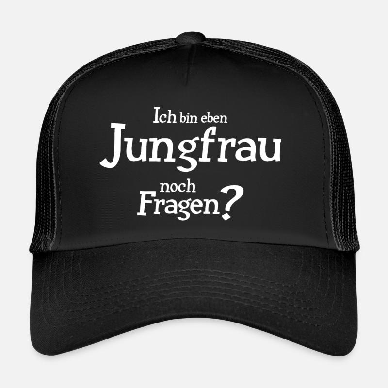 Sternzeichen Jungfrau - Trucker Cap - Schwarz/Schwarz