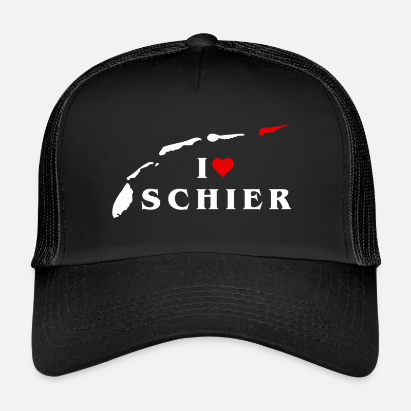 Ich liebe Schier - Trucker Cap - Schwarz/Schwarz
