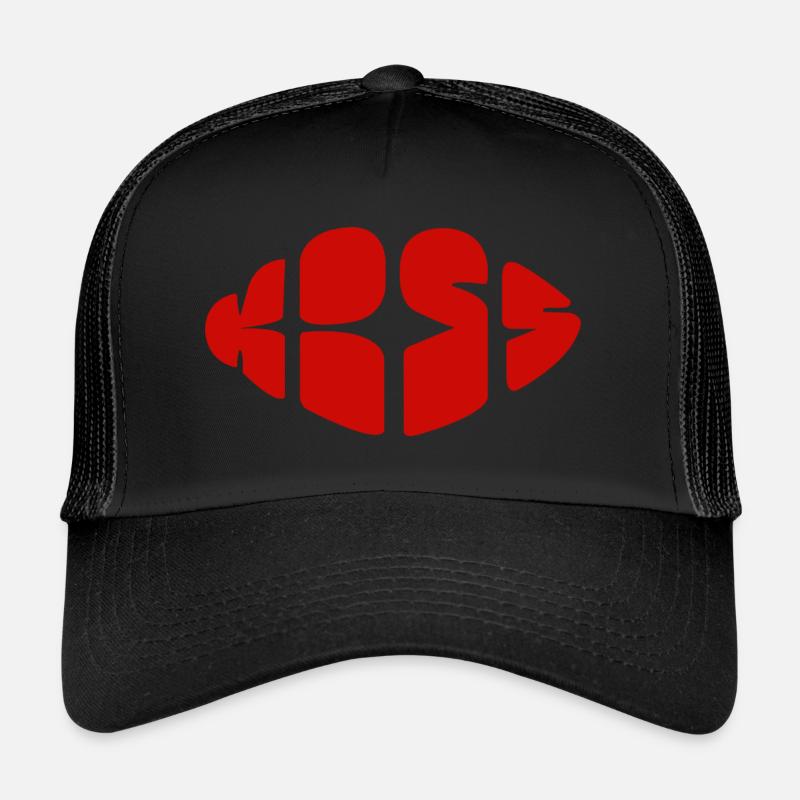 Baiser - Casquette trucker  - noir/noir