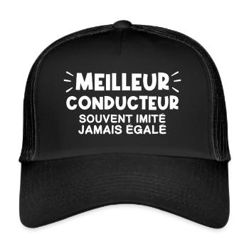 Conducteur | Je suis le meilleur Conducteur - Casquette trucker  - noir/noir - Devant