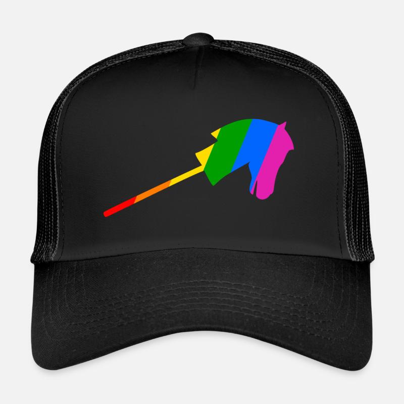 Équitation dans l’arc-en-ciel Casquette trucker 