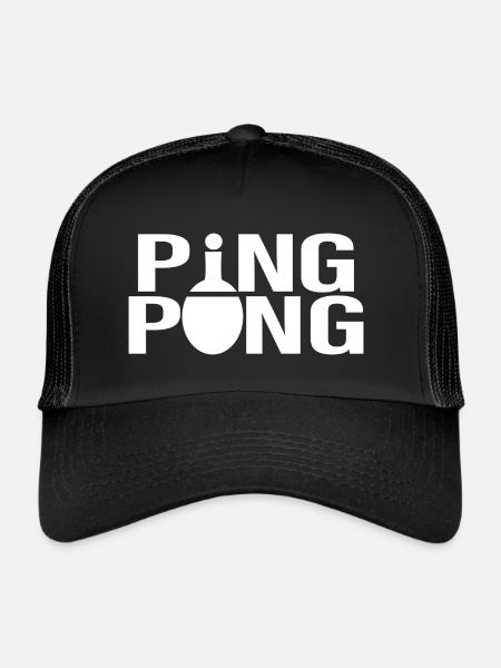 Ping Pong - Trucker Cap - Schwarz/Schwarz