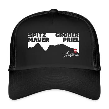 Large Priel Spitzmauer Totes Gebirge Austria Berg - Trucker Cap - black/black - Front