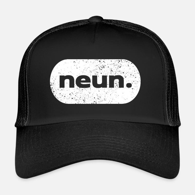 9. Geburtstag Shirt Junge Mädchen 9 Jahre alt - Trucker Cap - Schwarz/Schwarz