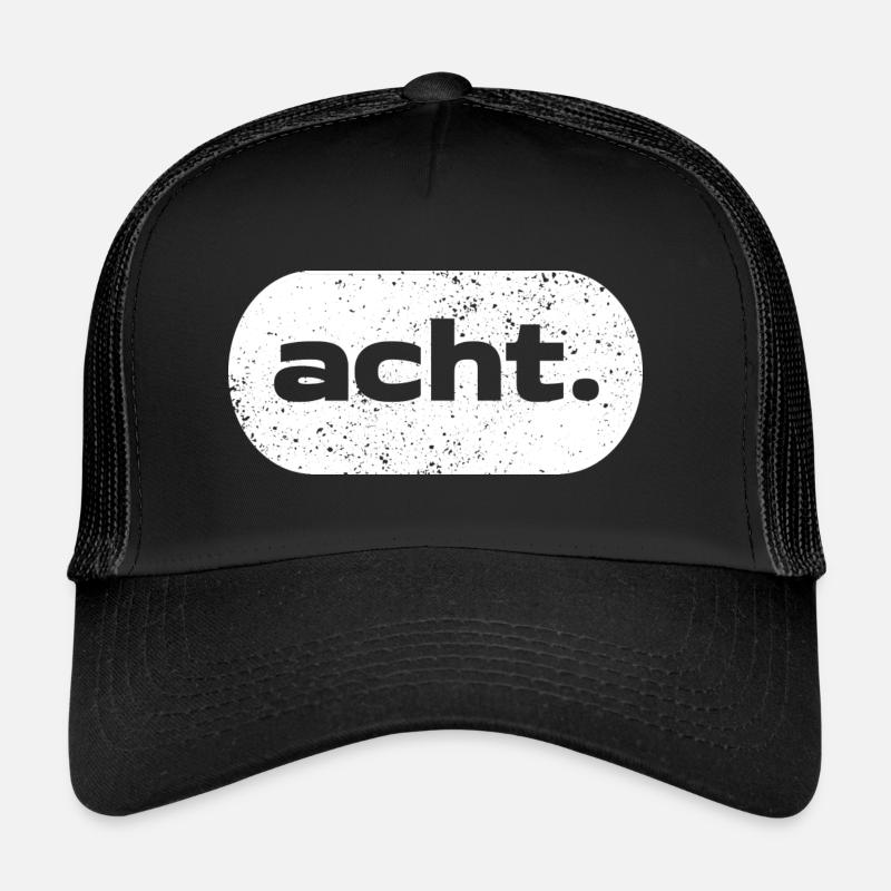 8. Geburtstag Shirt Junge Mädchen 8 Jahre alt - Trucker Cap - Schwarz/Schwarz