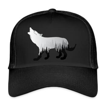 Wolf - Trucker Cap - Schwarz/Schwarz - Vorne