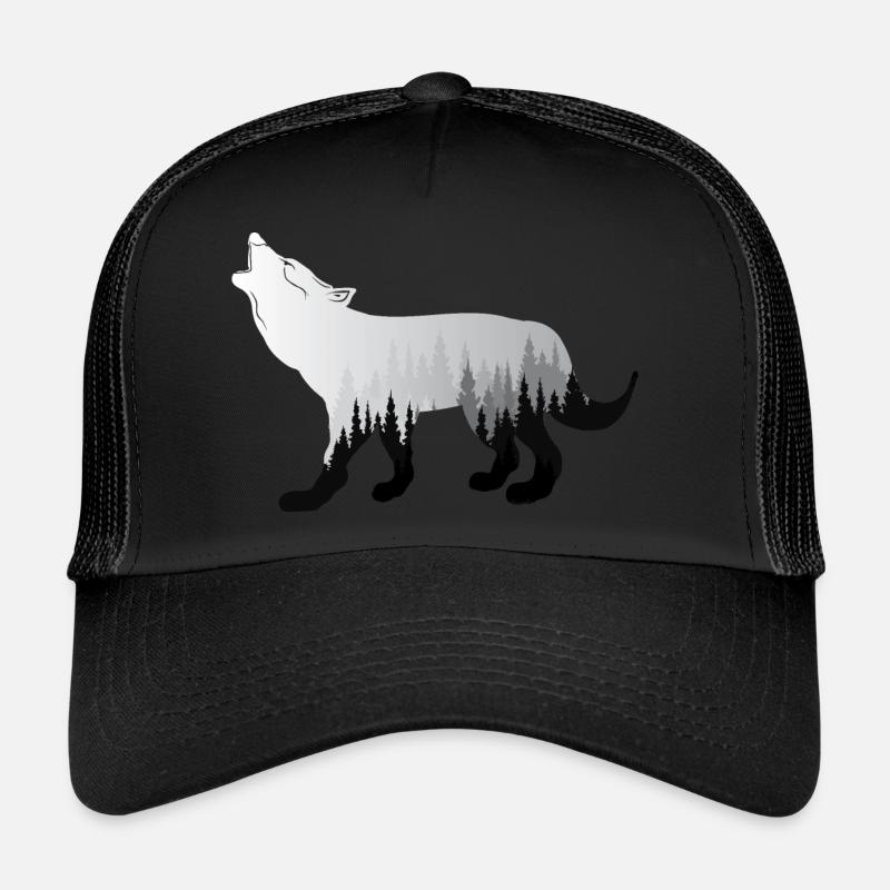 Wolf - Trucker Cap - Schwarz/Schwarz