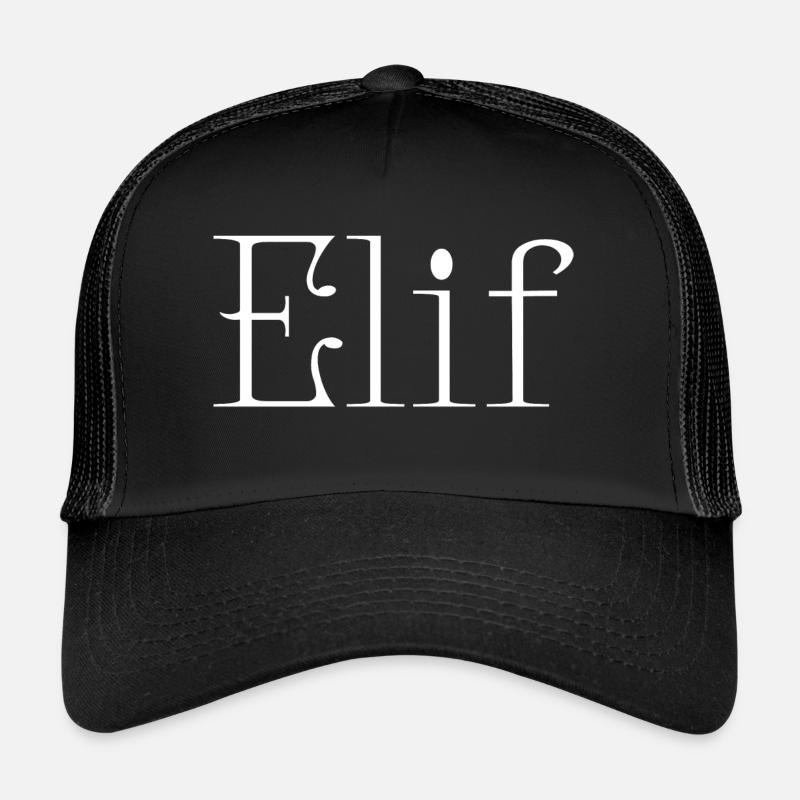Elif - nom turc en blanc Casquette trucker 