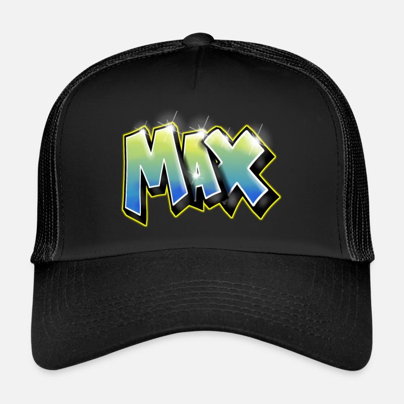 Graffiti Max - Casquette trucker  - noir/noir