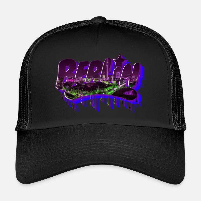 Lettrage de graffiti de Berlin Casquette trucker 