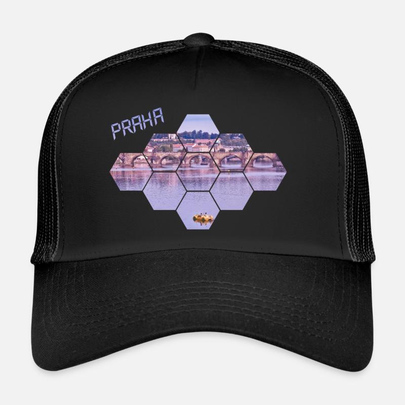 prague praha Prague tchèque Casquette trucker 