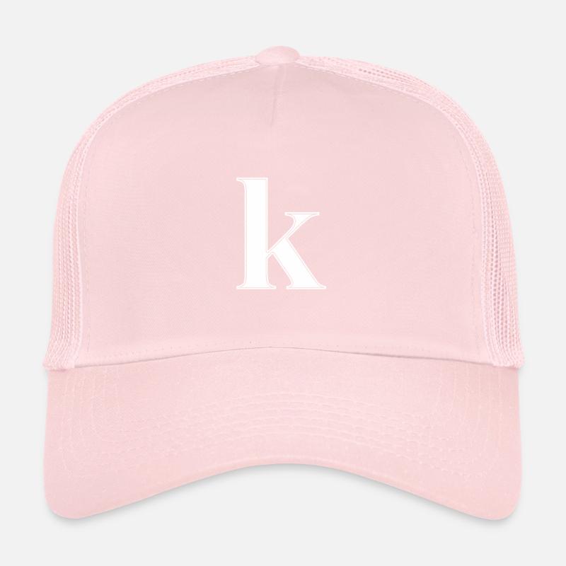 Buchstabe K Letter abc Alphabet Name Geschenkidee Trucker Cap