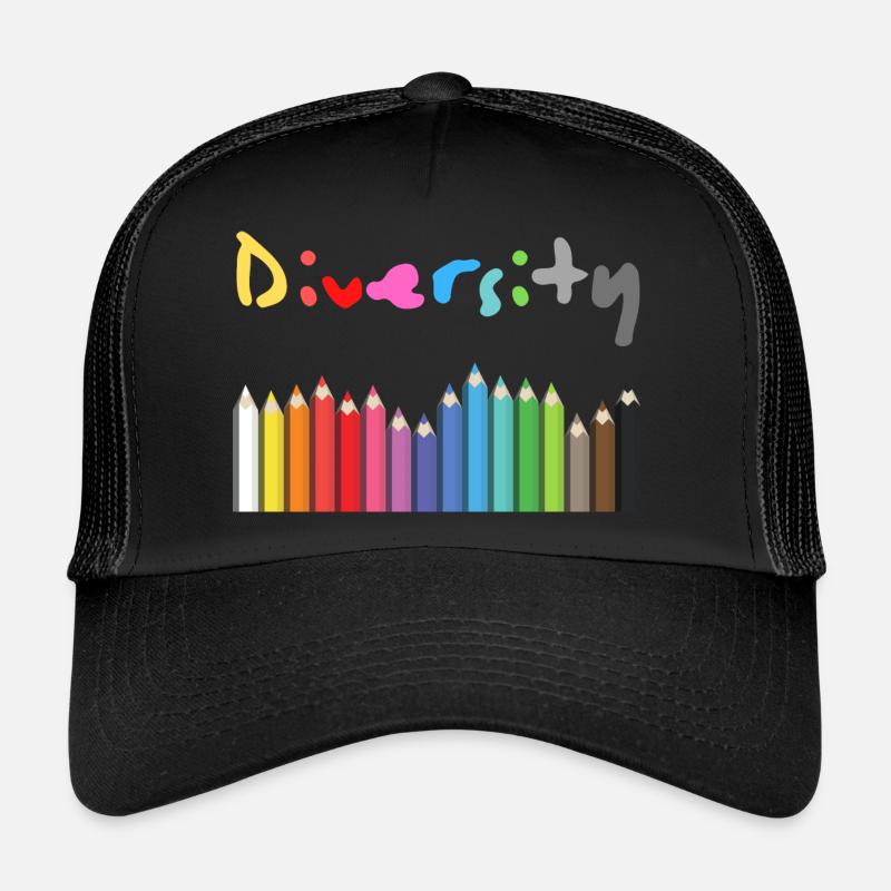 Diversity Gift and Gift Idea - Trucker Cap - black/black