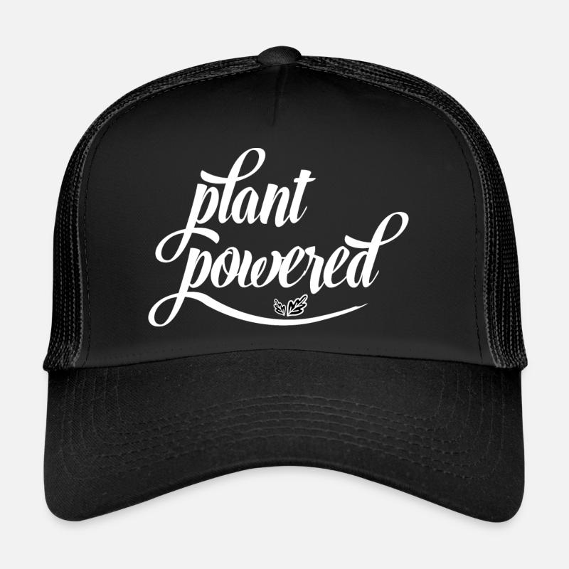 Plant Powered - Powered by Plants - Vegan - Trucker Cap - Schwarz/Schwarz