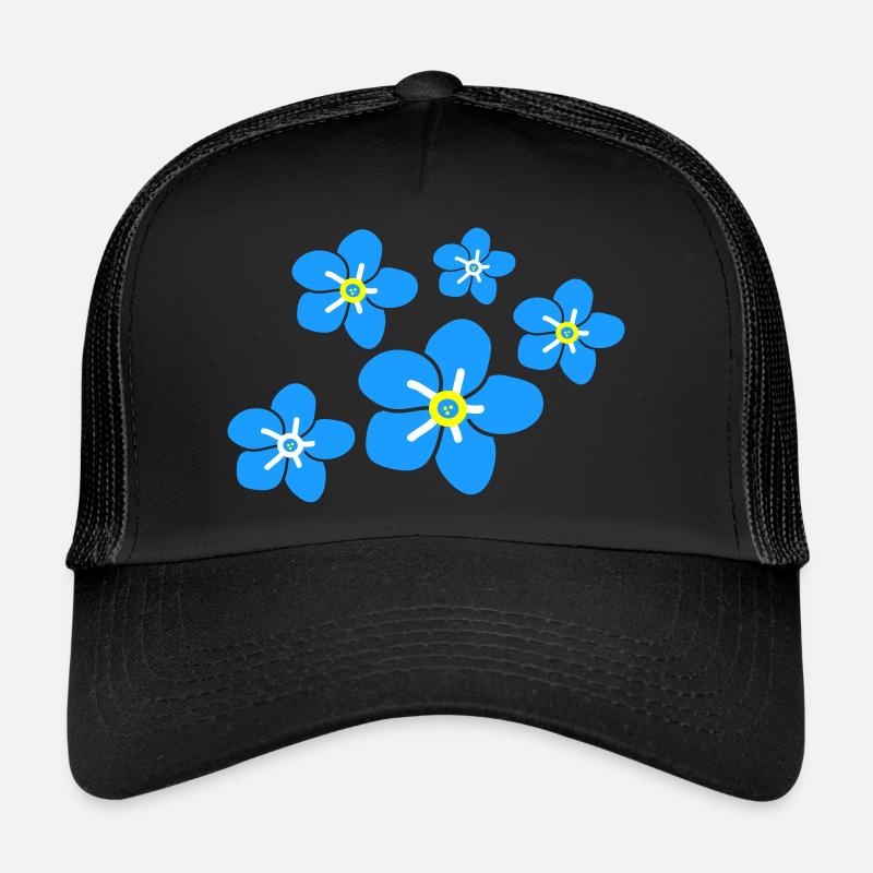 Forget me not flower2 - Trucker Cap - black/black