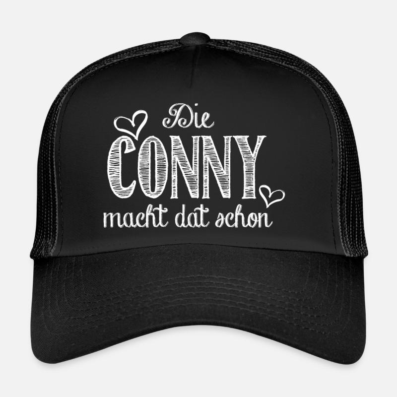 Conny - Trucker Cap - Schwarz/Schwarz