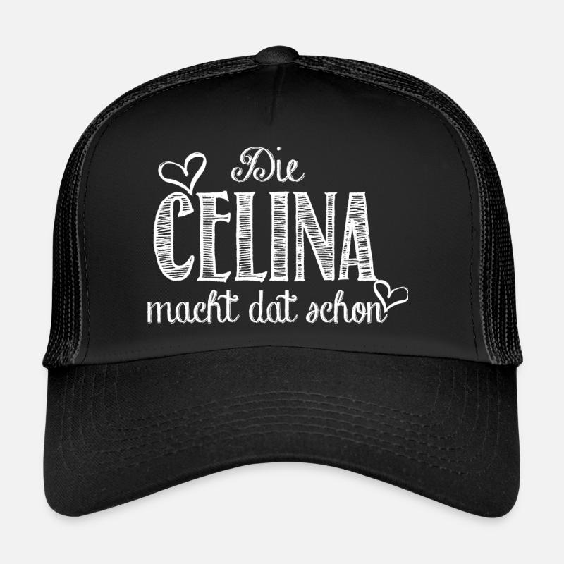 celina - Trucker Cap - Schwarz/Schwarz