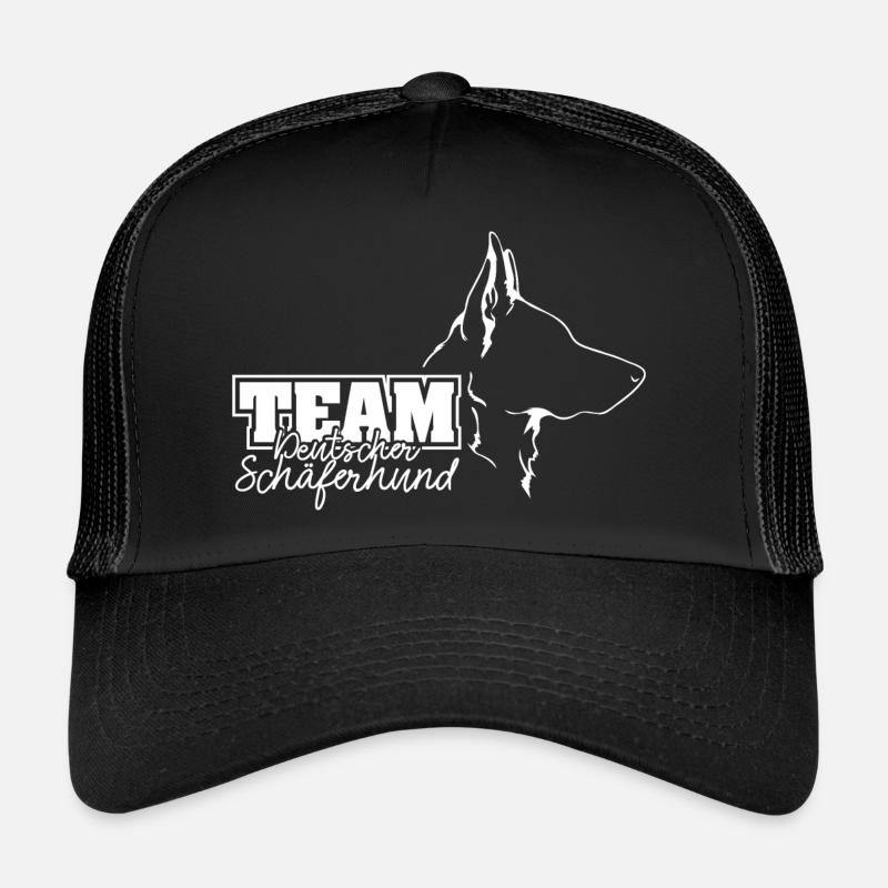 TEAM DEUTSCHER SCHÄFERHUND Profil Hunde Wilsigns - Trucker Cap - Schwarz/Schwarz