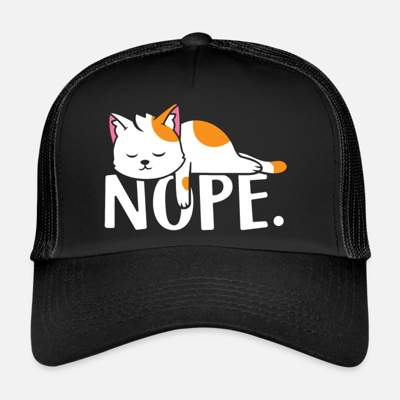 Nope Cat Trucker Cap