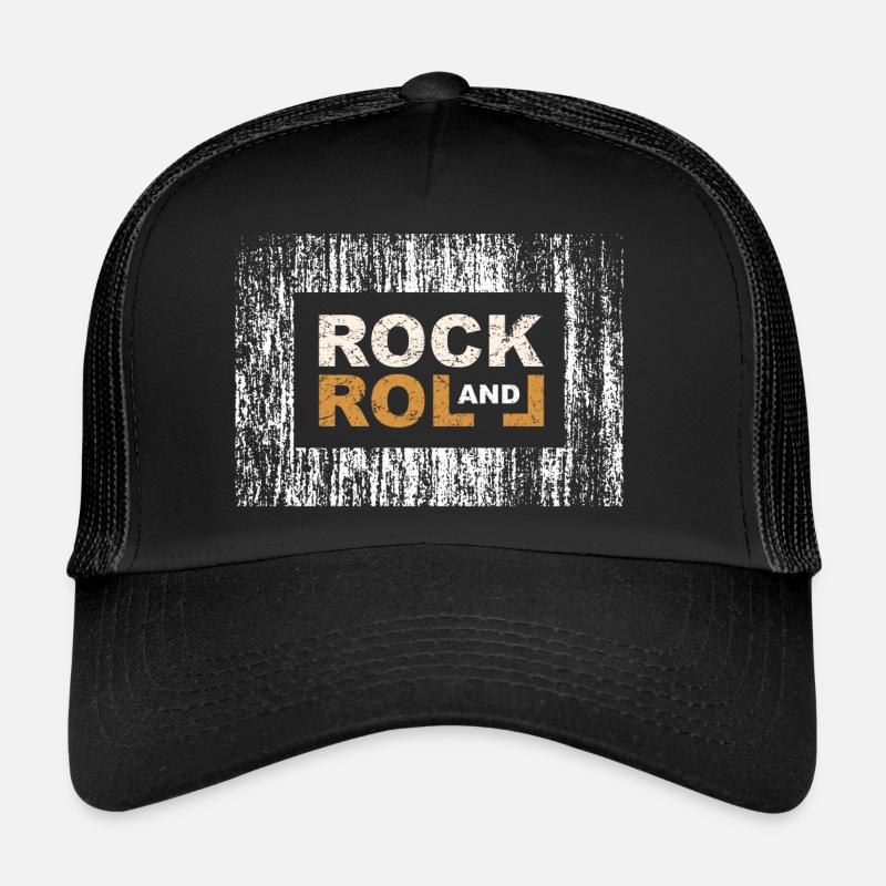 Rock and Roll (Typography Edition) Casquette trucker 