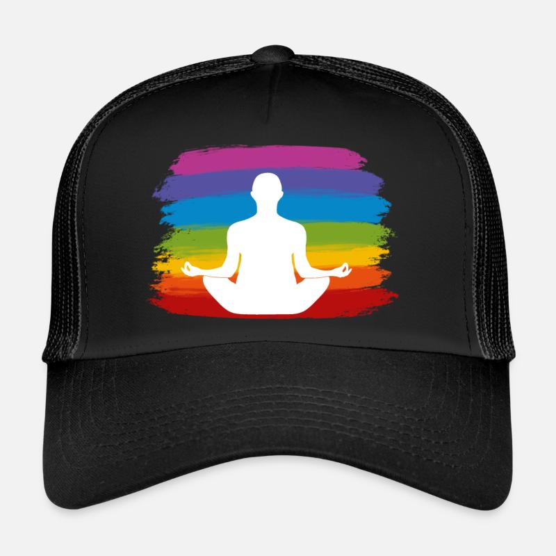 Om Meditation - Trucker Cap - Schwarz/Schwarz