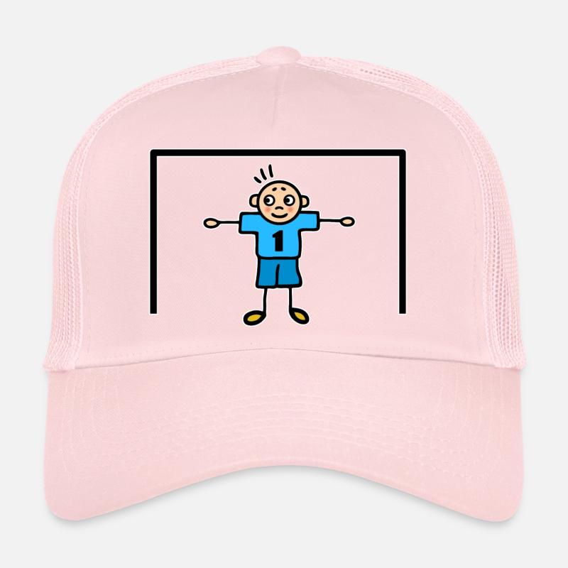 Fußball - Nummer Eins Torwart im Tor blau Trucker Cap