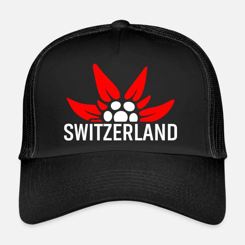 Schweizer Enzian - Trucker Cap - Schwarz/Schwarz