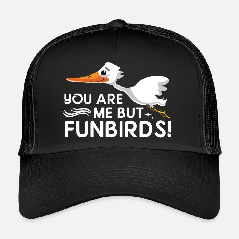 Funbirds! - Denglish Sprüche Denglisch - Trucker Cap - Schwarz/Schwarz