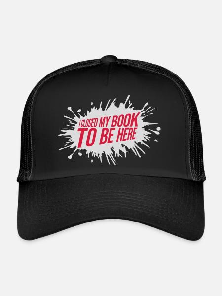 J’ai fermé mon livre - Casquette trucker  - noir/noir - Devant