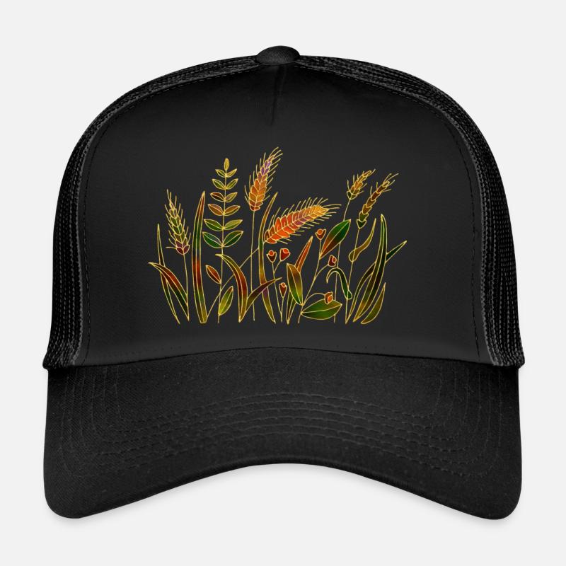 Pflanzen - Trucker Cap - Schwarz/Schwarz