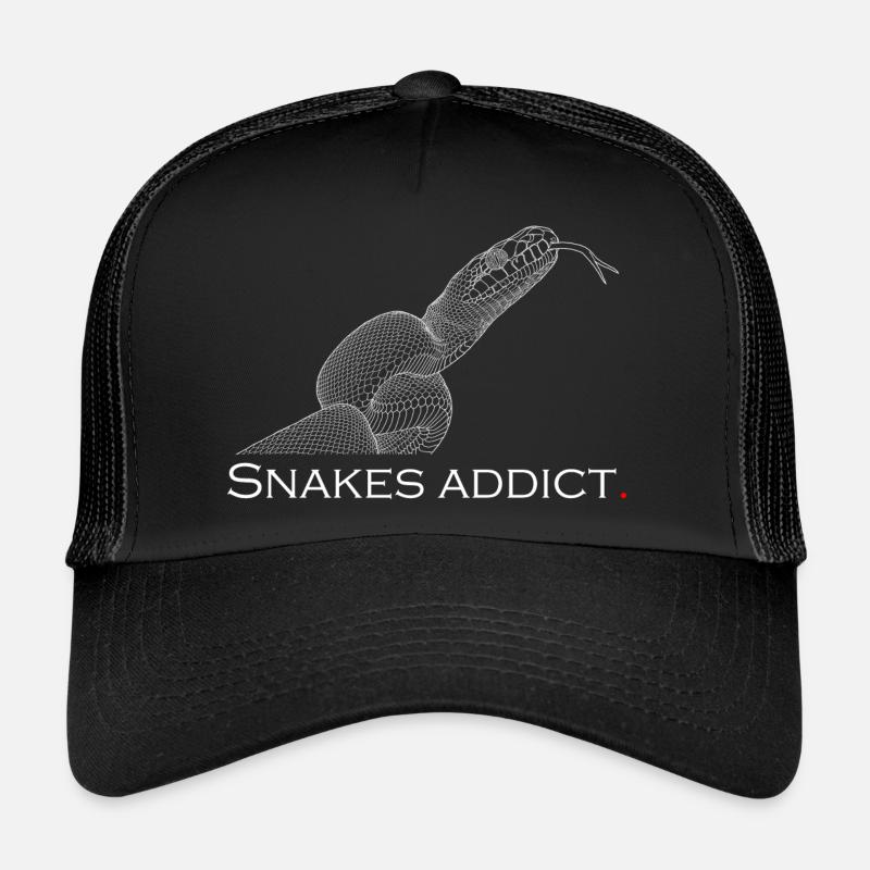Snakes addict - Casquette trucker  - noir/noir