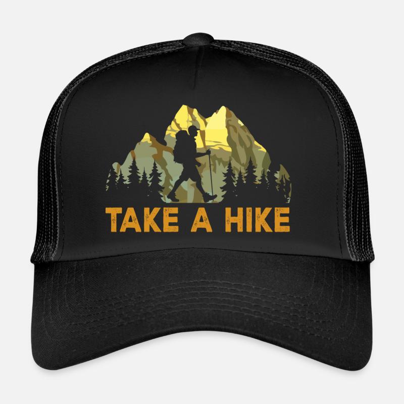 wandern gehen. take a hike. wandern, trekking, Trucker Cap